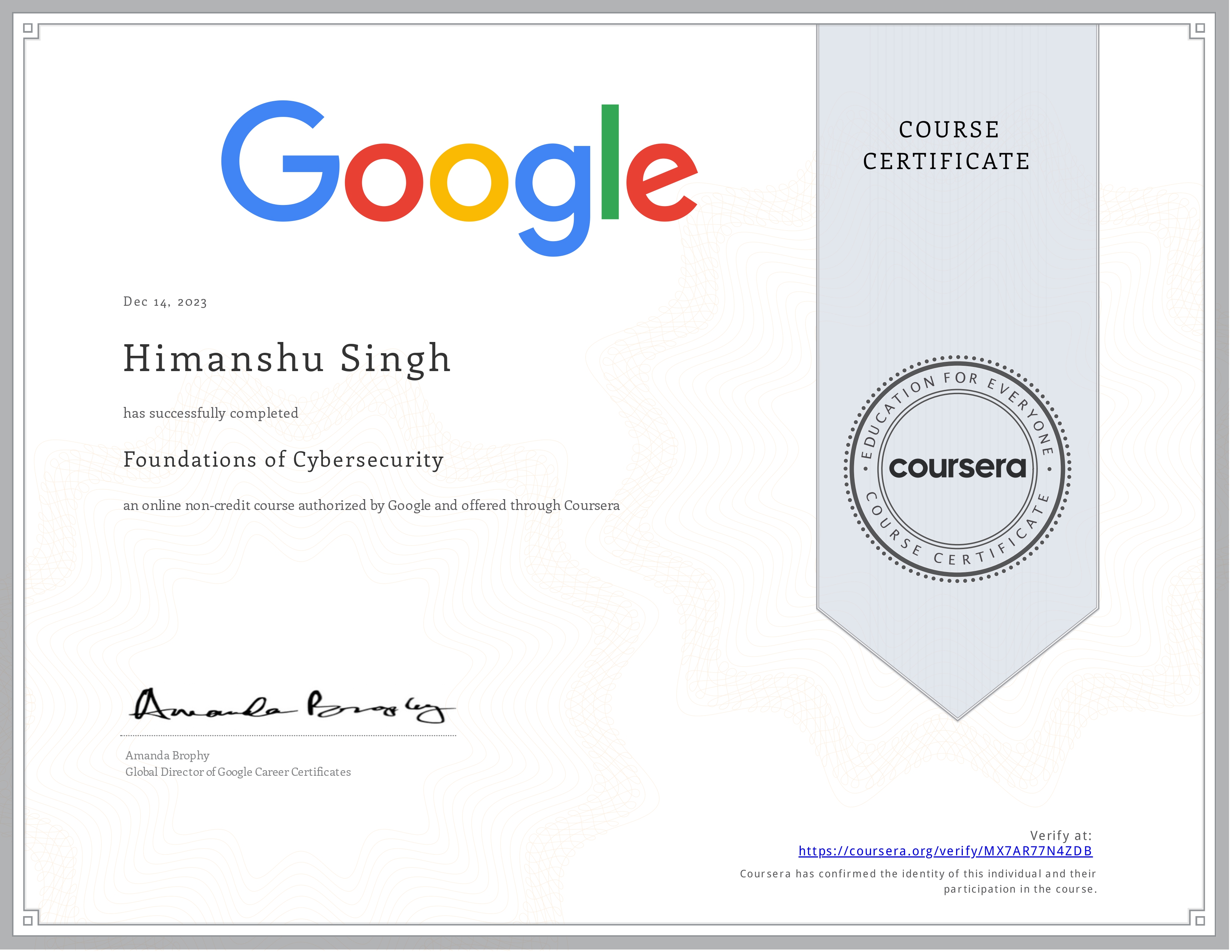 Certificate Preview